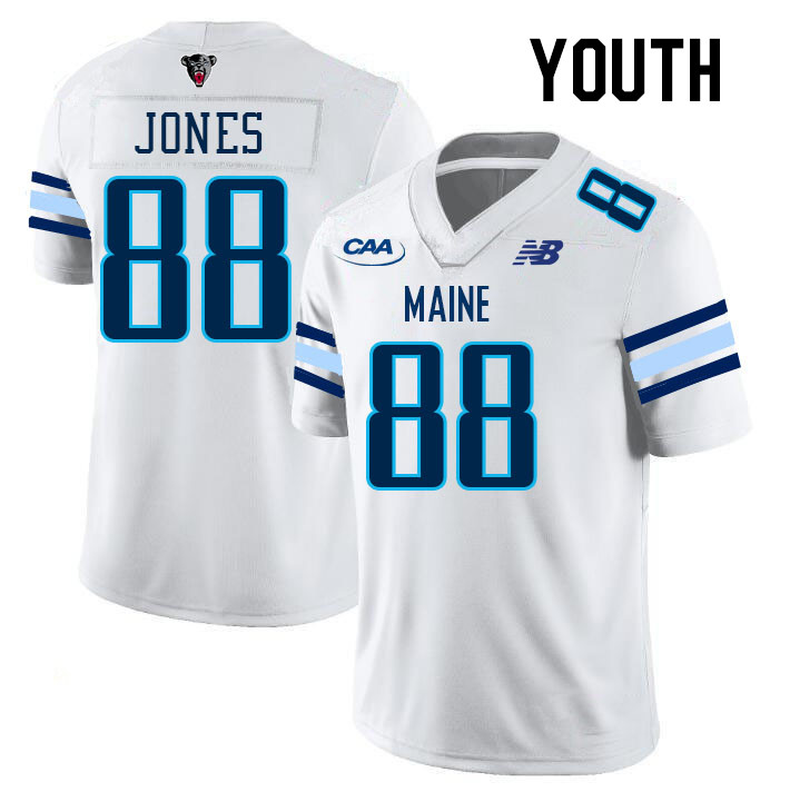Youth #88 Rohan Jones Maine Black Bears College Football Jerseys Stitched Sale-White